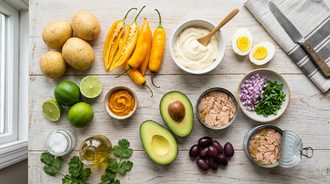 Ingredientes para la causa limeña